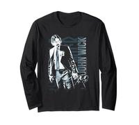 John Wick Distressed Photo with Dog Action Movie Manga Larga