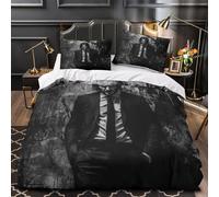 John Wick para Dormitorio Funda De Edredón Funda Nórdica 3D Impresión Keanu Reeves Microfibra Juego De Cama con Cremallera Y Funda De Almohada 3 Piezas Single（140x200cm）