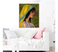 John William Godward "Melissa, 1898", impresiones en lienzo, pintura al óleo, obra de arte, decoración de pared, decoración del hogar y la sala de estar (50 x 70 cm, sin marco)