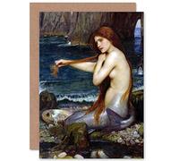 JOHN WILLIAM WATERHOUSE MERMAID OLD MASTER PAINTING BLANK GREETINGS CARD