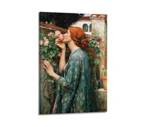 John William Waterhouse - Póster colgante de madera con el alma de una rosa, retrato romántico, decoración de pared genial para sala de estar, bar, pasillo, 50 x 75 cm