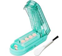 Johnbee Cortador de píldoras para pastillas pequeñas y pequeñas, píldoras más grandes. Divisor de píldoras ajustable que corta con precisión varias pastillas a la vez. Hoja afilada con protector de