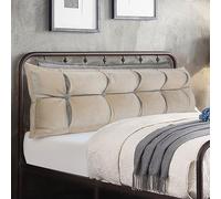 Johnear 2 paquetes de cojines de respaldo para sofá, respaldo de cama, cojín de lectura, cojín para libros, cojín lumbar grande para cabecero de cama, almohada de pared, cojín para las piernas (gris,