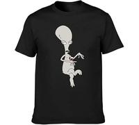 Johniel American Dad Roger Cute T Tshirts Camisetas y Tops Black(XX-Large)