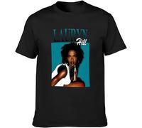 Johniel Lauryn Hill Fugees 1990S RB Soul T-Tshirts Camisetas y Tops Mens Balck Tees Unisex Tshirts Camisetas y Tops(Large)
