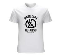 Johnnie Nate Diaz T-Shirt Nate Diaz Jiu Jitsu Men's Trend White 3XL