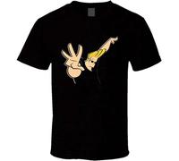 Johnny Bravo Cartoon Character Toon T Shirt Black S