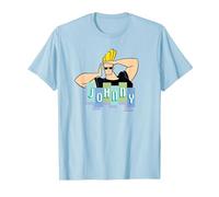 Johnny Bravo Johnny Bravo Camiseta, Hombre, Azul Bebé, M