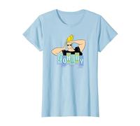 Johnny Bravo Johnny Bravo Camiseta, Mujer, Azul Bebé, M