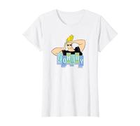 Johnny Bravo Johnny Bravo Camiseta, Mujer, Blanco, 3XL