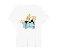 Johnny Bravo Johnny Bravo Camiseta, Mujer Tallas Grandes, Blanco, 2XL Grande
