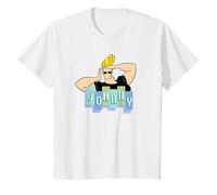 Johnny Bravo Johnny Bravo Camiseta, Niños, Blanco, 10 años