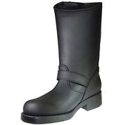 Johnny Bulls 7828 Bota Motera Piel Nobuck con Piso de Goma con Hebilla para Hombre Negro Talla 45