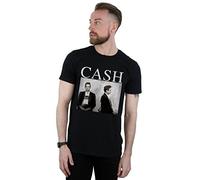 Johnny Cash - Absolute Cult Johnny Cash Hombre Mugshot Camiseta Negro Small
