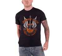 Johnny Cash - Bravado - Camiseta de manga corta para hombre, Negro, Small