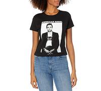 Johnny Cash Mug Shot Women's T-Shirt Camiseta, Negro, XL para Mujer