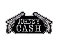 Johnny Cash music parche patch bordado con logotipo para planchar de hierro en apliques