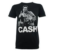 Johnny Cash P?ster de Dedo con Tapa de la Edad de Negro T-Shirt