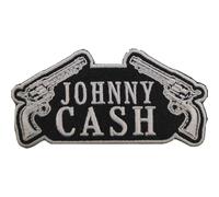 Johnny Cash Patch Gun - Parche oficial para coser (90 x 45 mm), color negro, Negro -, Accessory Size