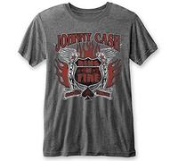 Johnny Cash - T-Shirt # L Grey Unisex # Ring of Fire
