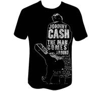 Johnny Cash - T-Shirt # Xxl Black Unisex # Man Comes Around