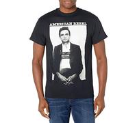 Johnny Cash Unisex Adult Men's Mug Shot T-Shirt T Shirt, Black, Large US