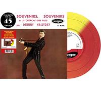 Johnny Hallyday - 2 Succès Sur un 45 Tours - Souvenirs, Souvenirs, Je Cherche Une Fille Vinyl 7" Bicolore Rouge & Jaune [Vinilo]