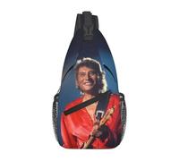 Johnny Hallyday - Mochila cruzada para hombre, diseño de cantante francés y música rock, bolsa de hombro personalizada para ciclismo, camping