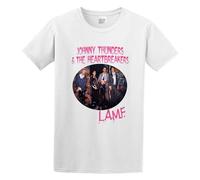 Johnny Thunders & The Heartbreakers Punk Rock USA L.A.M.F. Unisex T-Shirt Printed tee White Mens Top Shirt S