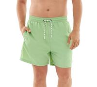 Johnny Urban Bañadores Hombre Verde - Jay - Shorts de Baño con Pantalón Interior para Mar y Piscina - Bañador Corto con Forro de Malla - Cintura Elástica con Cordón Ajustable - Monocolor