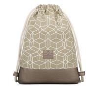 Johnny Urban Mochila con Cordón Mujer Hombre Beis Metálico - Noah - Bolso Hombre Mochilas Escolares - para Playa & Deporte - Hecha de Algodón y Cuero Vegano