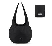Johnny Urban Bolsa de la Compra Plegable Negro - Lee - Bolsa reutilizable para ir de compras Travel Camping Viajes - Cerrable con cordón y bolsillo interior - Ligera y Sostenible