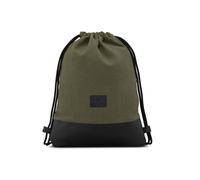 Johnny Urban Mochila Gimnasio Mujer y Hombre Verde Negra- Luke - Bolsa de Lona con Bolsillo - Mochilas de Algodón con Cordóne para Deporte, Tiempo Libre y Playa - Hidrófugo
