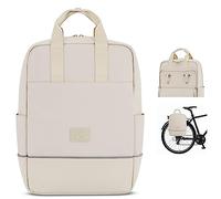 Johnny Urban Bolso Alforja para Bicicleta Beige - Jona Medium Bike - 2 en 1 Mochila de Ciclismo y Bolsa para Rack Trasero de Bici, Morral Material Reciclado - Repele Agua