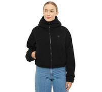 Johnny Urban Chaqueta Corta Polar Mujer Negro - Nova - Forro Polar para Otoño & Invierno - Abrigo Corto con Capucha Alta - Chaqueta Cálida con Cremallera - Cropped Teddy Fleece Jacket