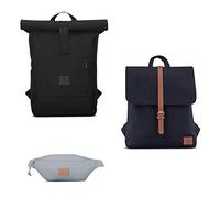 Johnny Urban Funda portátil 11-12 Pulgadas Lona en Negro - Bolso para MacBook Air 11.6" MacBook 12" Surface Pro 3 y 4 y Muchos Otros Modelos - 11" 11.6" 12" Notebook maletín de Lona de algodón