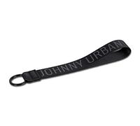 JOHNNY URBAN Llavero Hombre y Mujer Negro - Nick - Lanyard Largo Hecho de Nailon Resistente y Cuero de Imitación con Anilla de Metal - Key Chain con Logo