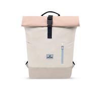 Johnny Urban Mochila hombre y mujer beige rosado - Luca Small - Mochila enrollable con compartimento para portátil 16 pulgadas - Para trabajo, universidad, colegio, viaje - 11 l