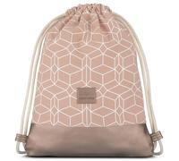 Johnny Urban Mochila con Cordón Mujer Hombre Rosa - Noah - Bolso Hombre Mochilas Escolares - para Playa & Deporte - Hecha de Algodón y Cuero Vegano