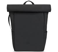 JOHNNY URBAN Mochila Enrollable Mujeres y Hombres Negro - Henry - Mochila Plegable de PU Mate - Mochila para Uso Diario, Repelente al Agua, Flexible y con Compartimento para Portátil