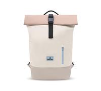 Johnny Urban Mochila hombre y mujer beige rosado - Luca Medium - Mochila enrollable con compartimento para portátil 16 pulgadas - Para trabajo, universidad, colegio, viaje - 17 l