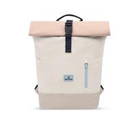 Johnny Urban Mochila hombre y mujer beige rosado - Luca Small - Mochila enrollable con compartimento para portátil 16 pulgadas - Para trabajo, universidad, colegio, viaje - 11 l