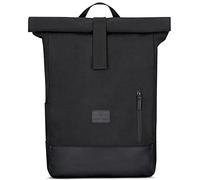 JOHNNY URBAN Mochila Mujer & Hombre Negro - Adam Large - Bolso Roll Top para Portatil para Viaje, Trabajo, Universidad - Compartimento de 15.6 Pulgadas - Repele el Agua