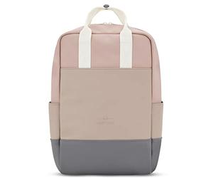 Johnny Urban Mochila Mujer y Hombre Beige Rosa - Hailey - Bolso para Viaje, Trabajo, Universidad - Casual Elegante Backpack Portátil 14 Pulgadas - Mochilas para Portatil Antirrobo - Hidrófugo