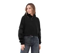 Johnny Urban Sudadera Hombres & Mujeres Negro - Carly - Sudadera Corta con Capucha - Basic Unisex Cropped Hoodie - Relaxed Hooded Sweater - Oversize
