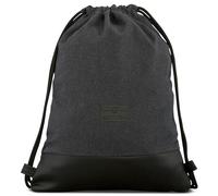 JOHNNY URBANMochila Gimnasio Mujer y Hombre Antracita Negra - Luke -Bolsa de Lona con Bolsillo - Mochilas de Algodón con Cordóne para Deporte, Tiempo Libre y Playa - Hidrófugo Talla única