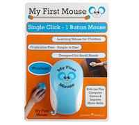 Johnny World My First Mouse - Ratón inalámbrico de un solo clic con un botón diseñado para manos pequeñas y estudiantes tempranos. Perfecto para juegos educativos de computadora. ¡Un ratón para niños!