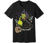 Johnny Zombie Cash Psychobilly Rockabilly Shirt - Monsters and Martians Men's T-Shirt Black 3XL