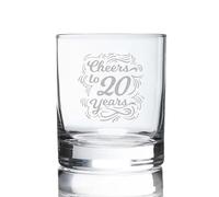 JohnPartners993 Cheers To 20 Years - Vaso de whisky - Refranes grabados - Regalo para celebrar bodas - Negocios - o aniversario de trabajo - Regalo para él y su pareja