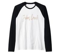 Johns Creek Georgia Vintage diseño Elegante Camiseta Manga Raglan